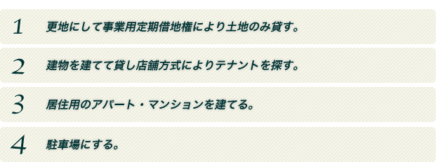 豊富な土地活用事例