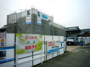 一宮市内科建設現場